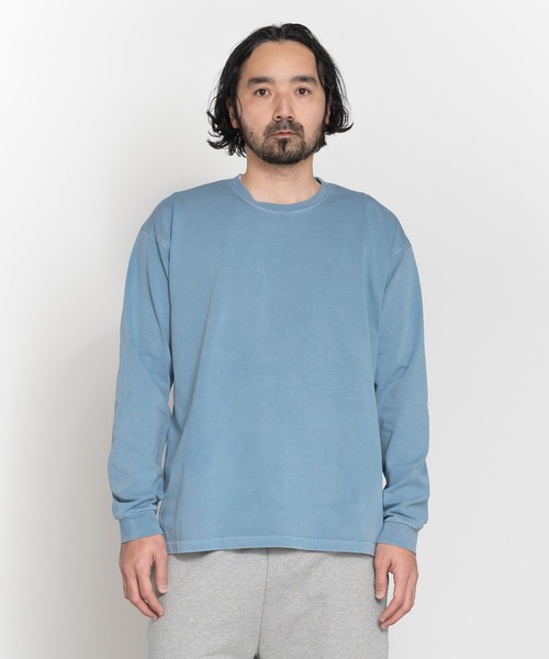 Knuu(ヌウ)の「Heavy Pigment Dye Long Sleeve T-Shirt(Tシャツ/カットソー・メンズ・ブラウン/ブラック/ライトブルー/グレー・X-SMALL/SMALL/MEDIUM/LARGE/X-LARGE/XX-LARGE)」の4枚目の写真