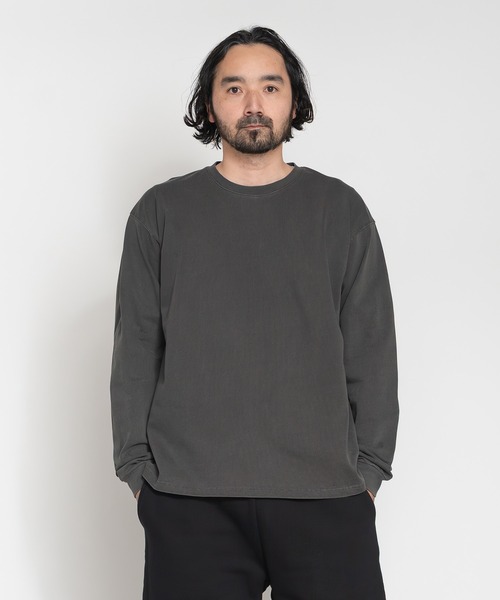Knuu(ヌウ)の「Heavy Pigment Dye Long Sleeve T-Shirt(Tシャツ/カットソー・メンズ・ブラウン/ブラック/ライトブルー/グレー・X-SMALL/SMALL/MEDIUM/LARGE/X-LARGE/XX-LARGE)」の1枚目の写真