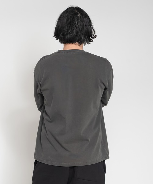 Knuu(ヌウ)の「Heavy Pigment Dye Long Sleeve T-Shirt(Tシャツ/カットソー・メンズ・ブラウン/ブラック/ライトブルー/グレー・X-SMALL/SMALL/MEDIUM/LARGE/X-LARGE/XX-LARGE)」の6枚目の写真