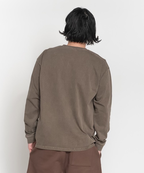 Knuu(ヌウ)の「Heavy Pigment Dye Long Sleeve T-Shirt(Tシャツ/カットソー・メンズ・ブラウン/ブラック/ライトブルー/グレー・X-SMALL/SMALL/MEDIUM/LARGE/X-LARGE/XX-LARGE)」の9枚目の写真