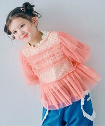 p.premier | チュールパフスリーブオーバートップス(その他トップス)