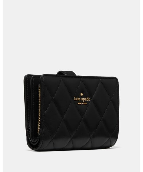 kate spade new york（ケイトスペード ニューヨーク）の「キルテッド ミディアム バイフォールド ウォレット（財布・レディース・ブラック・ONESIZE）」の2枚目の写真