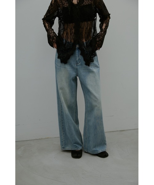 ANF.MUU（アンフムー）の「ダブルベルトループワイドデニム（デニムパンツ・レディース・ライトブルー/ベージュ・MEDIUM/SMALL）」の20枚目の写真