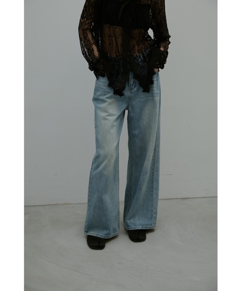 ANF.MUU（アンフムー）の「ダブルベルトループワイドデニム（デニムパンツ・レディース・ライトブルー/ベージュ・MEDIUM/SMALL）」の21枚目の写真