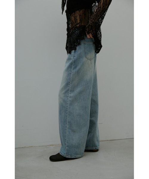 ANF.MUU（アンフムー）の「ダブルベルトループワイドデニム（デニムパンツ・レディース・ライトブルー/ベージュ・MEDIUM/SMALL）」の22枚目の写真