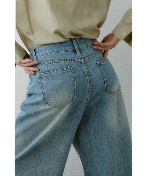 ANF.MUU（アンフムー）の「ダブルベルトループワイドデニム（デニムパンツ・レディース・ライトブルー/ベージュ・MEDIUM/SMALL）」の19枚目の写真