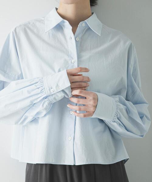 URBAN RESEARCH（アーバンリサーチ）の「スカーフ付きワイドショートシャツ（シャツ/ブラウス・レディース・ブルー系その他/ストライプ・FREE）」の7枚目の写真