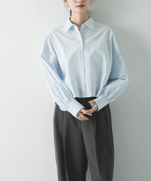 URBAN RESEARCH（アーバンリサーチ）の「スカーフ付きワイドショートシャツ（シャツ/ブラウス・レディース・ブルー系その他/ストライプ・FREE）」の8枚目の写真