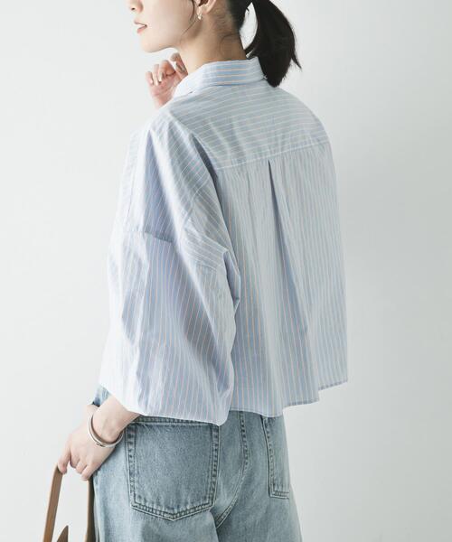 URBAN RESEARCH（アーバンリサーチ）の「スカーフ付きワイドショートシャツ（シャツ/ブラウス・レディース・ブルー系その他/ストライプ・FREE）」の18枚目の写真