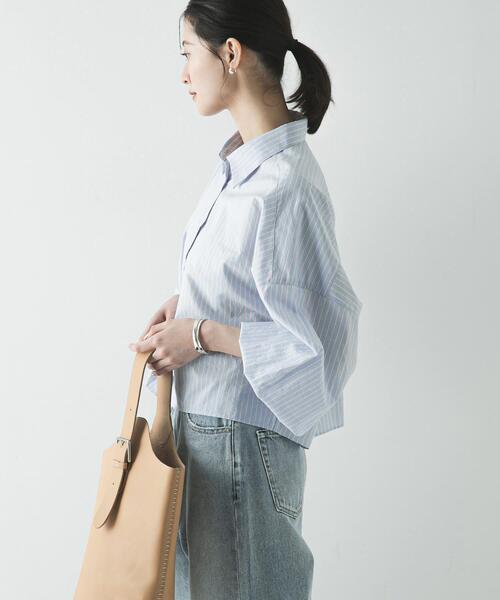 URBAN RESEARCH（アーバンリサーチ）の「スカーフ付きワイドショートシャツ（シャツ/ブラウス・レディース・ブルー系その他/ストライプ・FREE）」の20枚目の写真