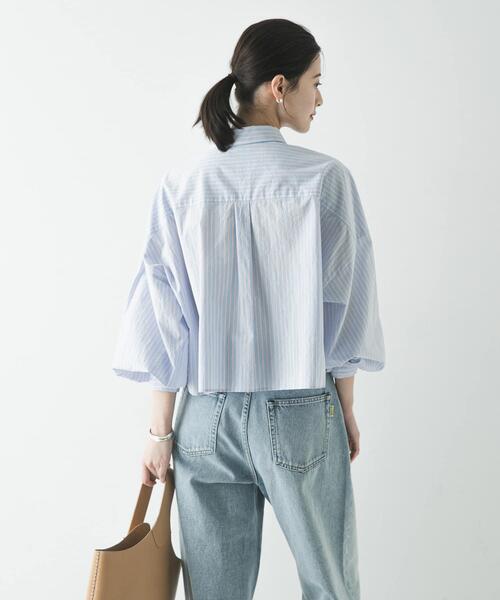 URBAN RESEARCH（アーバンリサーチ）の「スカーフ付きワイドショートシャツ（シャツ/ブラウス・レディース・ブルー系その他/ストライプ・FREE）」の21枚目の写真