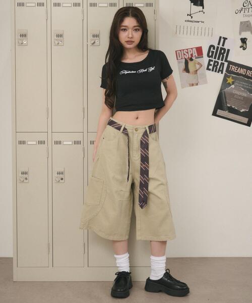 dispark(ディスパーク)の「DISPARK/ワッフルロゴスタッズT(Tシャツ/カットソー・レディース・ブラック/ブラウン・FREE)」の5枚目の写真