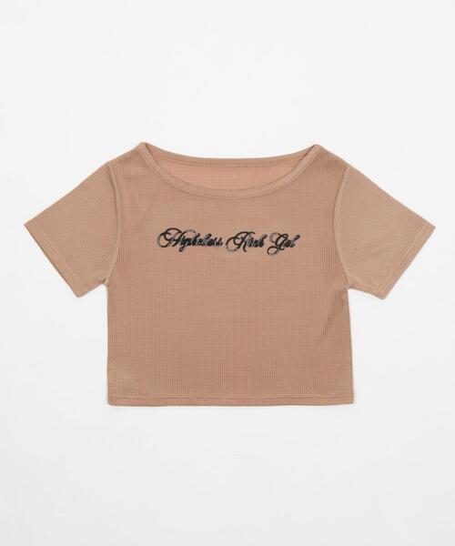 dispark(ディスパーク)の「DISPARK/ワッフルロゴスタッズT(Tシャツ/カットソー・レディース・ブラック/ブラウン・FREE)」の13枚目の写真