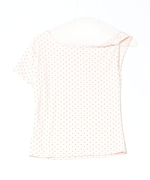 Ritzy(リッツィー)の「ドット柄アシンメトリーノースリーブトップス(Tシャツ/カットソー・レディース・ブラック/ベージュ・M)」の15枚目の写真