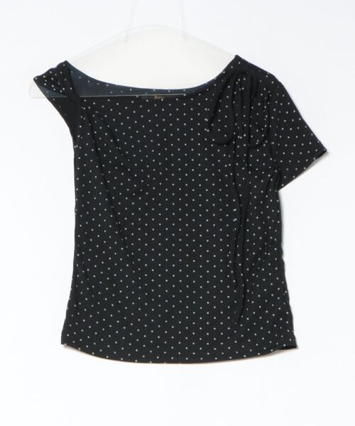 Ritzy(リッツィー)の「ドット柄アシンメトリーノースリーブトップス(Tシャツ/カットソー・レディース・ブラック/ベージュ・M)」の16枚目の写真