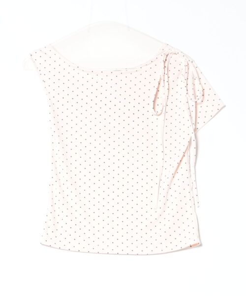 Ritzy(リッツィー)の「ドット柄アシンメトリーノースリーブトップス(Tシャツ/カットソー・レディース・ブラック/ベージュ・M)」の18枚目の写真