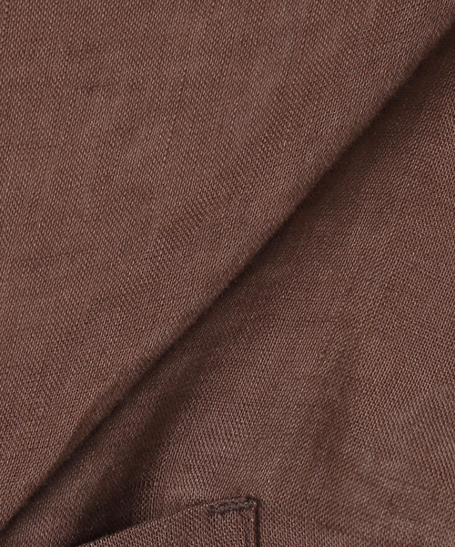 B.C STOCK(ベーセーストック)の「手洗い可 / フレンチリネンクロップ丈シャツ(シャツ/ブラウス・レディース・ホワイト/ブラウン/ブラック/ライトブルー・FREE)」の22枚目の写真