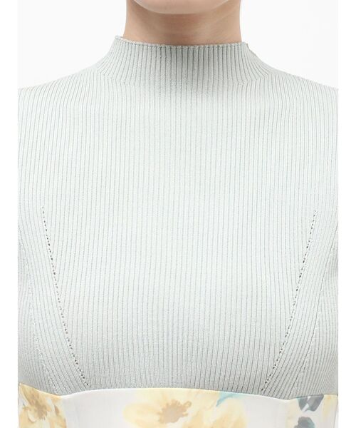 MERCURYDUO（マーキュリーデュオ）の「花柄ドッキングハーフスリーブワンピース（ワンピース・レディース・ミント/ブラック・MEDIUM/SMALL）」の15枚目の写真