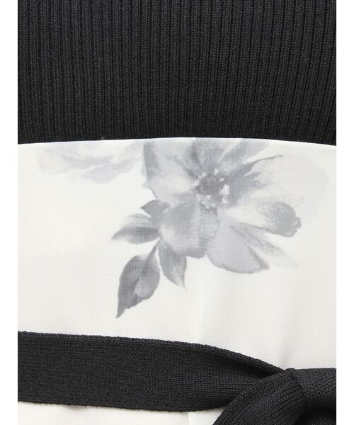 MERCURYDUO（マーキュリーデュオ）の「花柄ドッキングハーフスリーブワンピース（ワンピース・レディース・ミント/ブラック・MEDIUM/SMALL）」の19枚目の写真