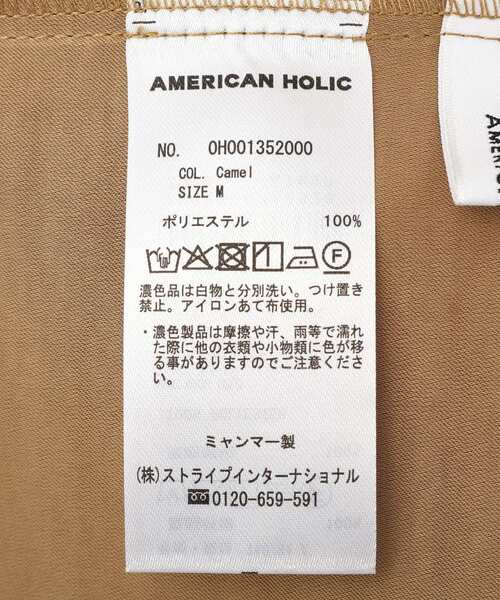 AMERICAN HOLIC（アメリカンホリック）の「タックサテンキャミワンピース（ワンピース・レディース・キャメル/チャコールグレー・L/M）」の12枚目の写真