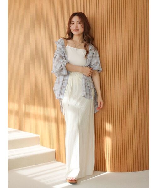 Ungrid（アングリッド）の「チェックルーズシャツ（シャツ/ブラウス・レディース・ベージュ/ブルー・FREE）」の15枚目の写真