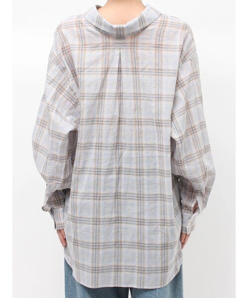 Ungrid（アングリッド）の「チェックルーズシャツ（シャツ/ブラウス・レディース・ベージュ/ブルー・FREE）」の19枚目の写真