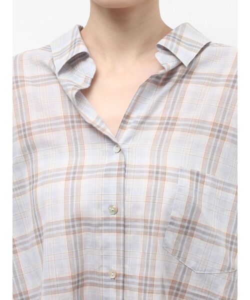 Ungrid（アングリッド）の「チェックルーズシャツ（シャツ/ブラウス・レディース・ベージュ/ブルー・FREE）」の20枚目の写真