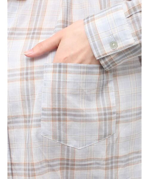 Ungrid（アングリッド）の「チェックルーズシャツ（シャツ/ブラウス・レディース・ベージュ/ブルー・FREE）」の22枚目の写真