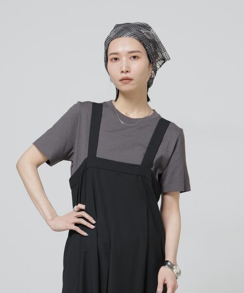 NANO universe(ナノユニバース)の「Anti Soaked(R) 汗染み防止クルーネックTシャツ(Tシャツ/カットソー・レディース・トップグレー/ブラック/ホワイト/チャコール・S/M/L)」の4枚目の写真