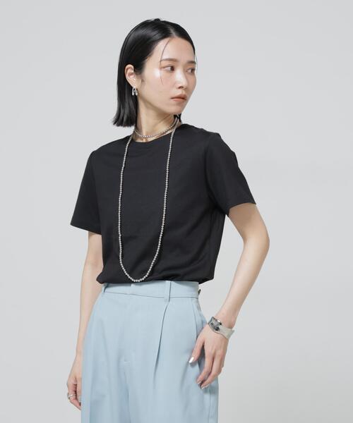 NANO universe（ナノユニバース）の「Anti Soaked(R) 汗染み防止クルーネックTシャツ（Tシャツ/カットソー・レディース・トップグレー/ブラック/ホワイト/チャコール・S/M/L）」の17枚目の写真