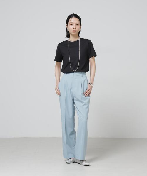 NANO universe（ナノユニバース）の「Anti Soaked(R) 汗染み防止クルーネックTシャツ（Tシャツ/カットソー・レディース・トップグレー/ブラック/ホワイト/チャコール・S/M/L）」の18枚目の写真