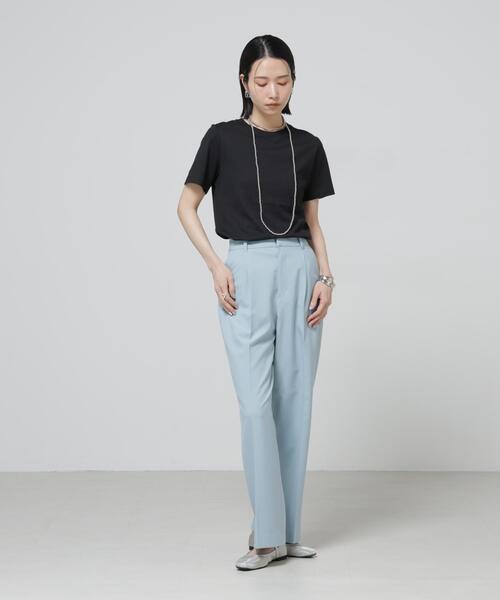 NANO universe（ナノユニバース）の「Anti Soaked(R) 汗染み防止クルーネックTシャツ（Tシャツ/カットソー・レディース・トップグレー/ブラック/ホワイト/チャコール・S/M/L）」の19枚目の写真