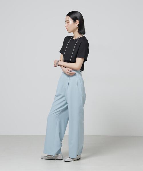 NANO universe（ナノユニバース）の「Anti Soaked(R) 汗染み防止クルーネックTシャツ（Tシャツ/カットソー・レディース・トップグレー/ブラック/ホワイト/チャコール・S/M/L）」の20枚目の写真