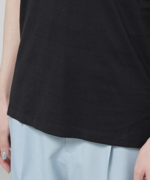 NANO universe（ナノユニバース）の「Anti Soaked(R) 汗染み防止クルーネックTシャツ（Tシャツ/カットソー・レディース・トップグレー/ブラック/ホワイト/チャコール・S/M/L）」の9枚目の写真