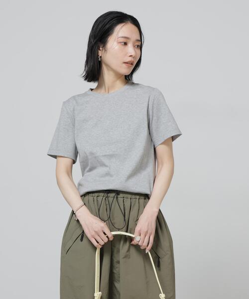 NANO universe(ナノユニバース)の「Anti Soaked(R) 汗染み防止クルーネックTシャツ(Tシャツ/カットソー・レディース・トップグレー/ブラック/ホワイト/チャコール・S/M/L)」の22枚目の写真