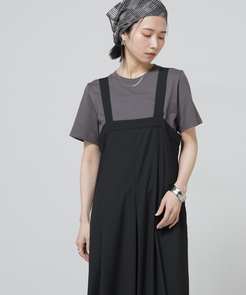 NANO universe(ナノユニバース)の「Anti Soaked(R) 汗染み防止クルーネックTシャツ(Tシャツ/カットソー・レディース・トップグレー/ブラック/ホワイト/チャコール・S/M/L)」の16枚目の写真