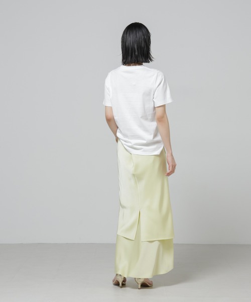 NANO universe(ナノユニバース)の「Anti Soaked(R) 汗染み防止クルーネックTシャツ(Tシャツ/カットソー・レディース・トップグレー/ブラック/ホワイト/チャコール・S/M/L)」の15枚目の写真