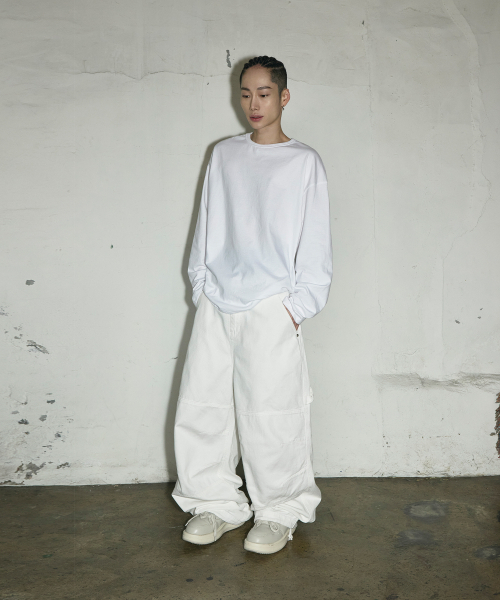 SCALLYWAG（スカリーワグ）の「ファミリア ルーズフィット ベーシック ロングスリーブ[ホワイト]（Tシャツ/カットソー・レディース・その他・MEDIUM/LARGE）」の5枚目の写真