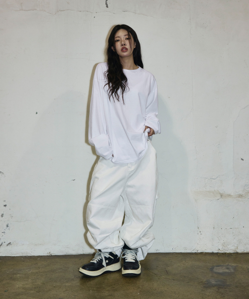 SCALLYWAG（スカリーワグ）の「ファミリア ルーズフィット ベーシック ロングスリーブ[ホワイト]（Tシャツ/カットソー・レディース・その他・MEDIUM/LARGE）」の7枚目の写真