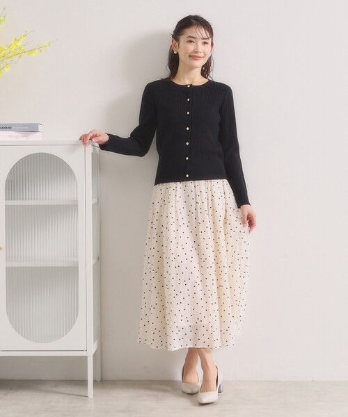 ITS'DEMO(イッツデモ)の「【手洗い可】ミニケーブルニットカーディガン(カーディガン/ボレロ・レディース・アイボリー/サックスブルー/ピンク/ブラック・00)」の11枚目の写真