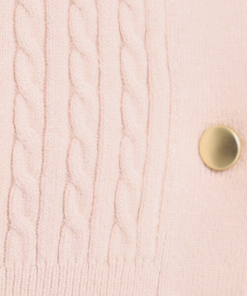 ITS'DEMO(イッツデモ)の「【手洗い可】ミニケーブルニットカーディガン(カーディガン/ボレロ・レディース・アイボリー/サックスブルー/ピンク/ブラック・00)」の16枚目の写真