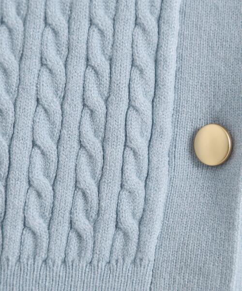 ITS'DEMO(イッツデモ)の「【手洗い可】ミニケーブルニットカーディガン(カーディガン/ボレロ・レディース・アイボリー/サックスブルー/ピンク/ブラック・00)」の20枚目の写真