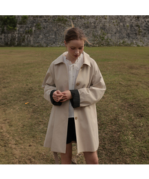 Point Half Trench Coat [Beige]