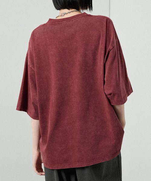 Alfred Alex(アルフレッドアレックス)の「【Alfred Alex】ヴィンテージライク オーバーサイズ ヘンリーネック Tシャツ(Tシャツ/カットソー・メンズ・グレー/グレー系/ブラック/レッド系/ネイビー/ブラック系・M/L)」の17枚目の写真