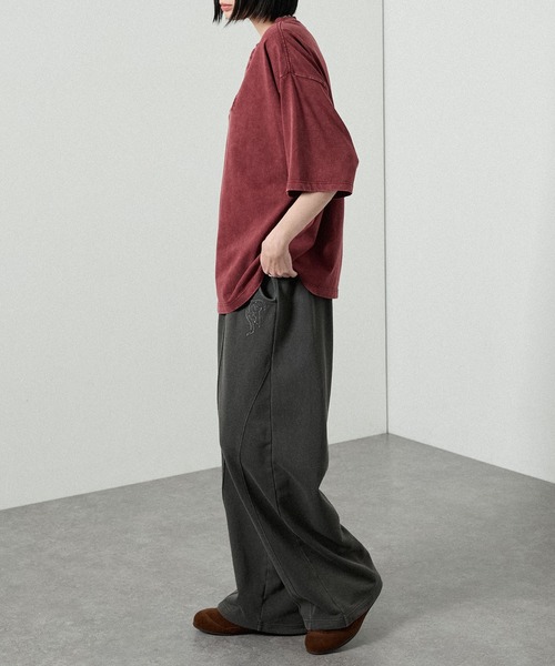 Alfred Alex(アルフレッドアレックス)の「【Alfred Alex】ヴィンテージライク オーバーサイズ ヘンリーネック Tシャツ(Tシャツ/カットソー・メンズ・グレー/グレー系/ブラック/レッド系/ネイビー/ブラック系・M/L)」の21枚目の写真