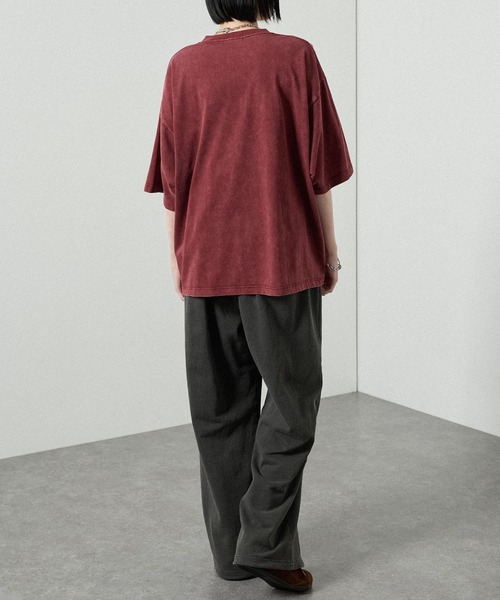 Alfred Alex(アルフレッドアレックス)の「【Alfred Alex】ヴィンテージライク オーバーサイズ ヘンリーネック Tシャツ(Tシャツ/カットソー・メンズ・グレー/グレー系/ブラック/レッド系/ネイビー/ブラック系・M/L)」の22枚目の写真