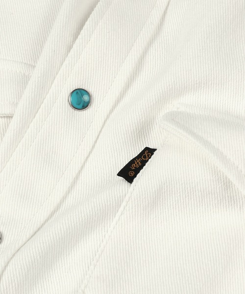 The DUFFER of ST.GEORGE（ザダファーオブセントジョージ）の「8.5oz NATURAL WHITE DENIM WESTERN SHIRT：ホワイトデニム ウエスタンシャツ（シャツ/ブラウス・メンズ・ホワイト・X-LARGE/LARGE/MEDIUM/SMALL）」の9枚目の写真