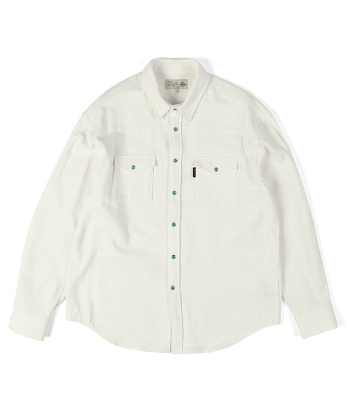The DUFFER of ST.GEORGE（ザダファーオブセントジョージ）の「8.5oz NATURAL WHITE DENIM WESTERN SHIRT：ホワイトデニム ウエスタンシャツ（シャツ/ブラウス・メンズ・ホワイト・X-LARGE/LARGE/MEDIUM/SMALL）」の6枚目の写真