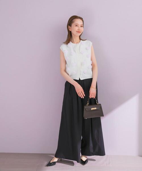 URBAN RESEARCH ROSSO WOMEN（アーバンリサーチ　ロッソ）の「ライトタックイージーワイドパンツ（その他パンツ・レディース・ネイビー/ベージュ・FREE）」の11枚目の写真