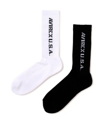 AVIREX（アヴィレックス）の「DAILY RIBBED SOCKS 2PACK-SET / デイリー リブド ソックス / AVIREX / アヴィレックス（ソックス/靴下）」